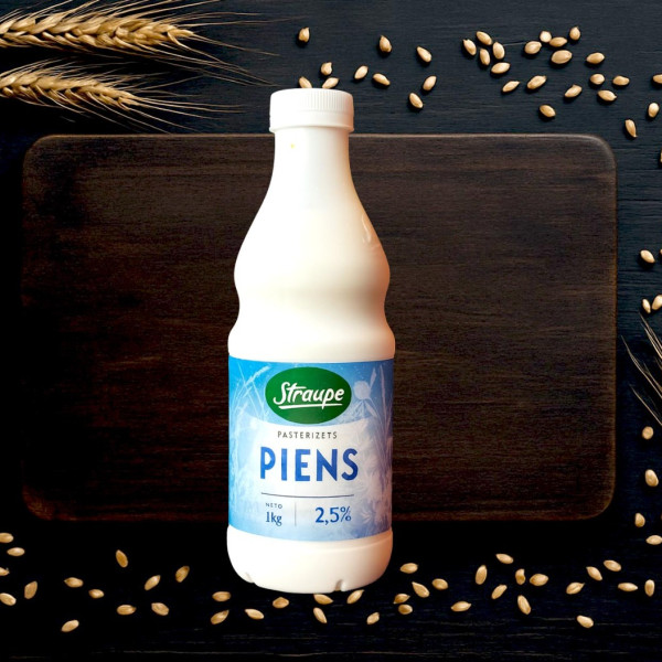 Piens pasterizēts 2.5% 1kg