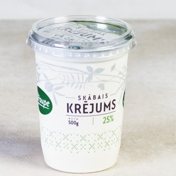 Krējums skābais 25% 500g