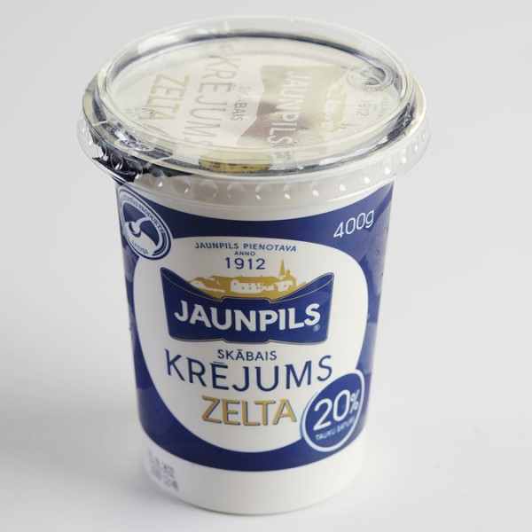 Skābajs krējums Zelta 20% "Jaunpils"