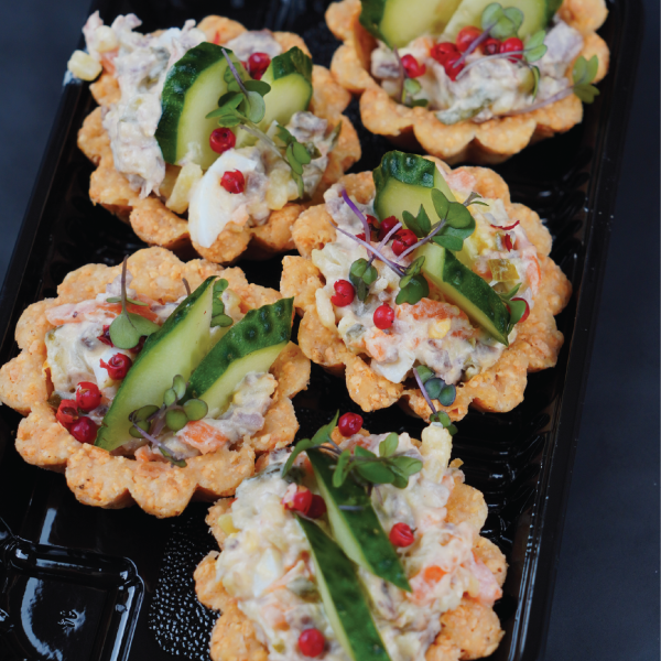 Groziņi ar liellopa gaļas salātiem, 5gab