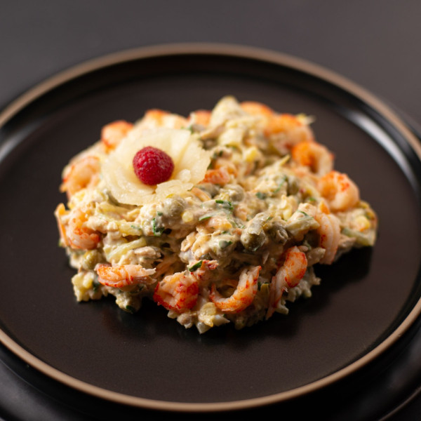 Salāti "Grand Olivije ar fazānu un vēžu astēm"