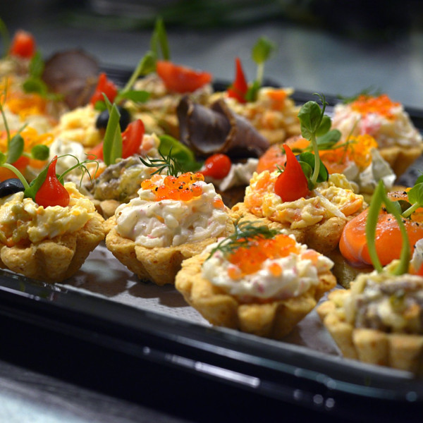 Kanapē un groziņu plate, 25gab