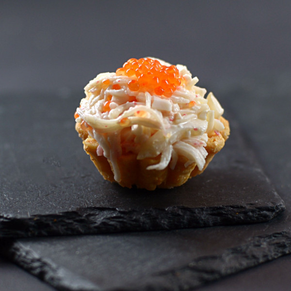 Siera groziņi ar foreles ikriem un olu masu, 1gab