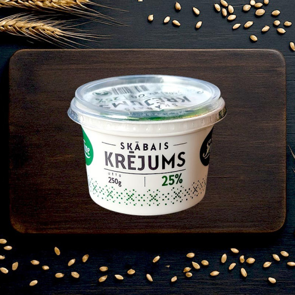 Krējums skābais 25% 250g
