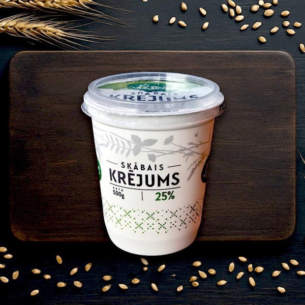 Krējums skābais 25% 500g