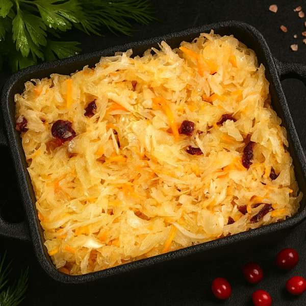 Skābēto kāpostu salāti ar dzērvenēm  250gr.