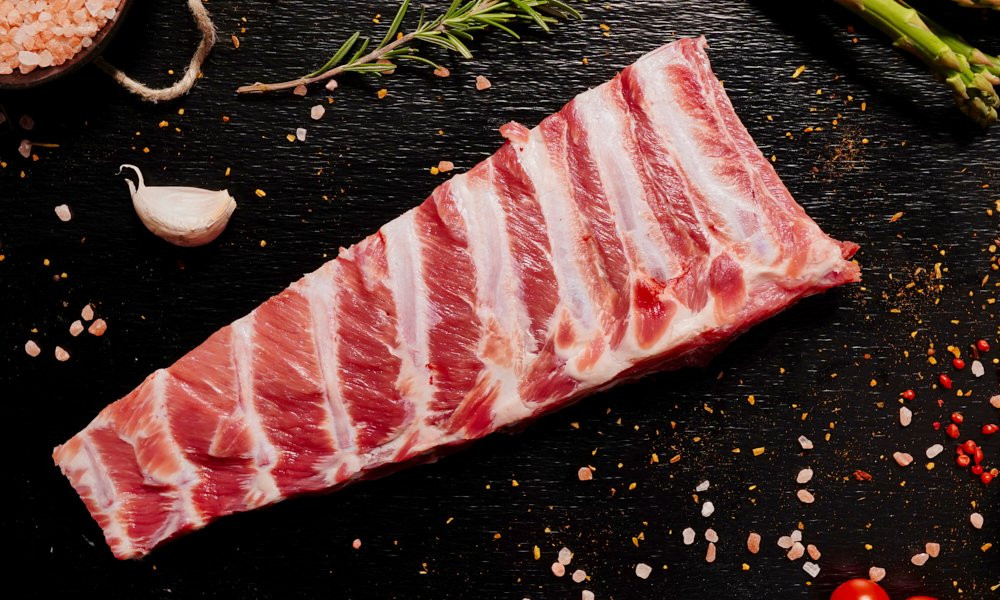 Atdzesētas cūkgaļas ribiņas - plānās