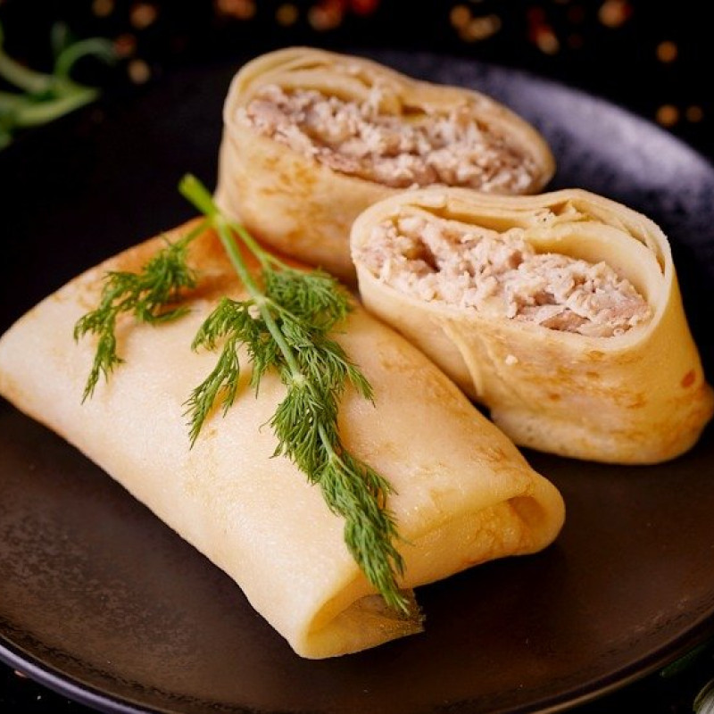 Pankūkas ar cāļa gaļu (4gb)