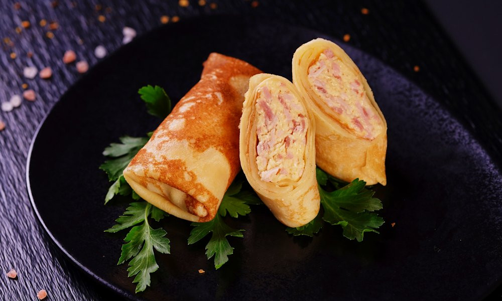 Pankūkas ar šķiņķi un sieru (4gb)