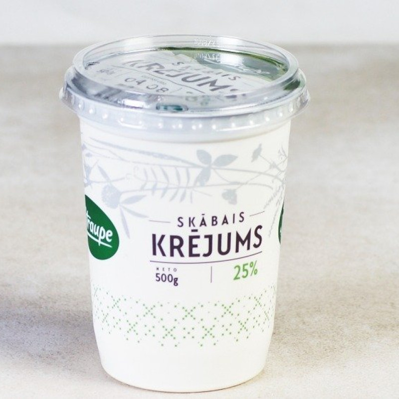 Krējums skābais 25% 500g