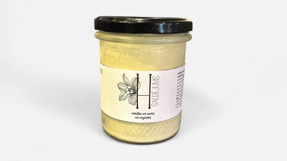 Vaniļas saldējums ar rumu un rozīnēm 320g