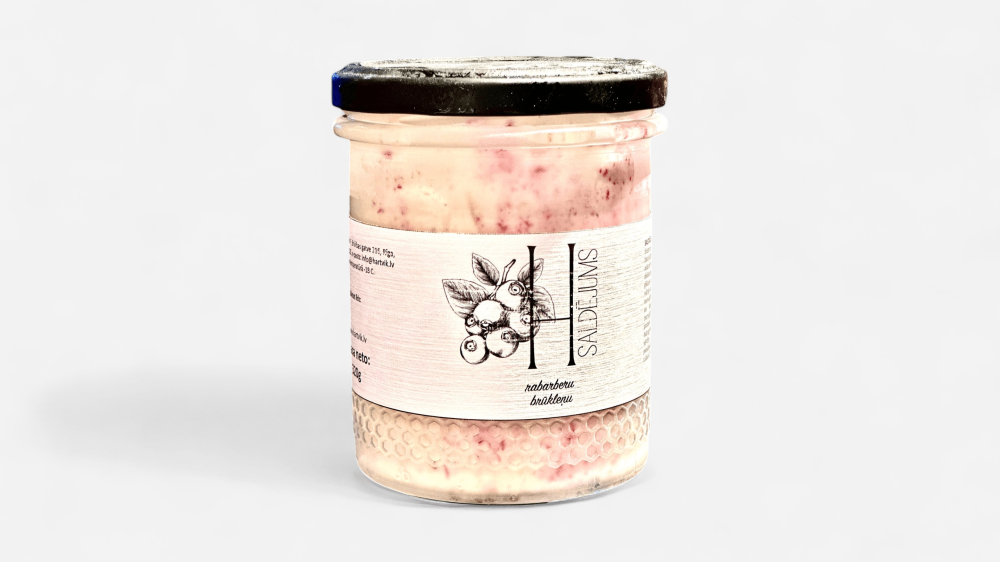 Rabarberu - brūkleņu saldējums 280g