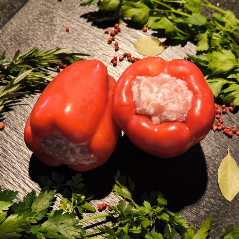 Pildīta paprika ar cūkgaļu
