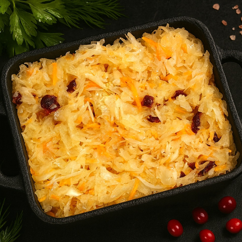 Skābēto kāpostu salāti ar dzērvenēm  250gr.