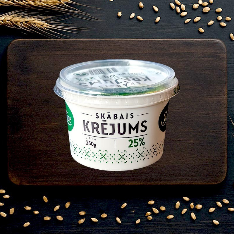 Krējums skābais 25% 250g