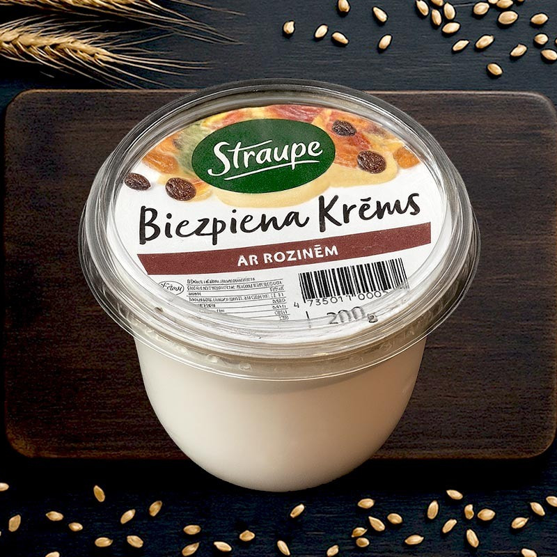 Saldais biezpiena krēms ar rozīnēm 200g