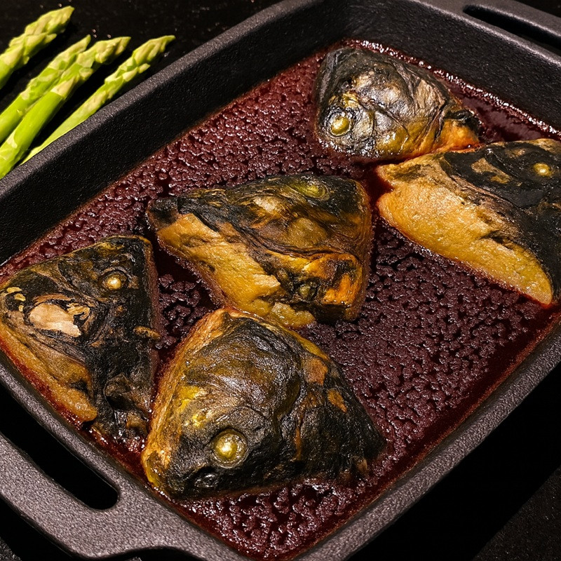 Cepta pildīta karpas galva želejā