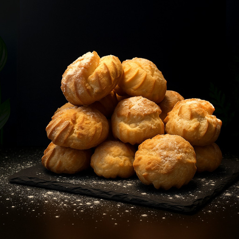 Заварные пирожные с творожным кремом