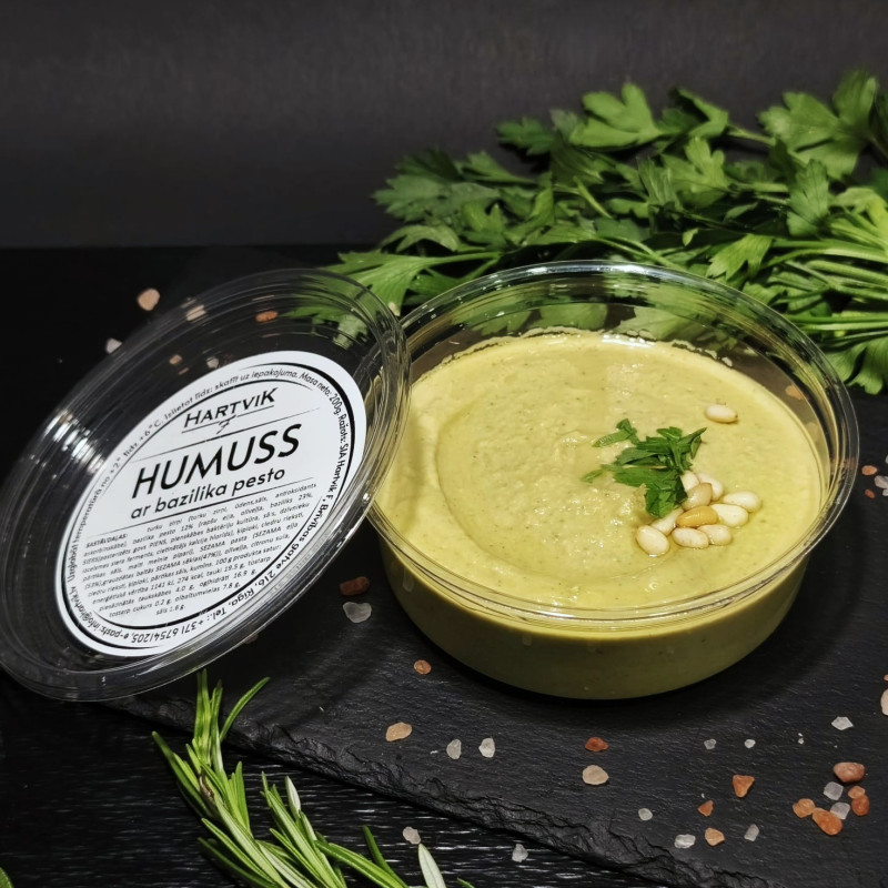 Хумус с базиликовым песто 200г