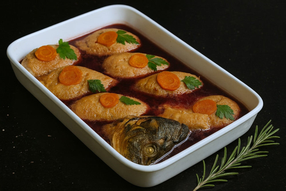 Cepta pildīta karpa želejā "Gefilte fish"