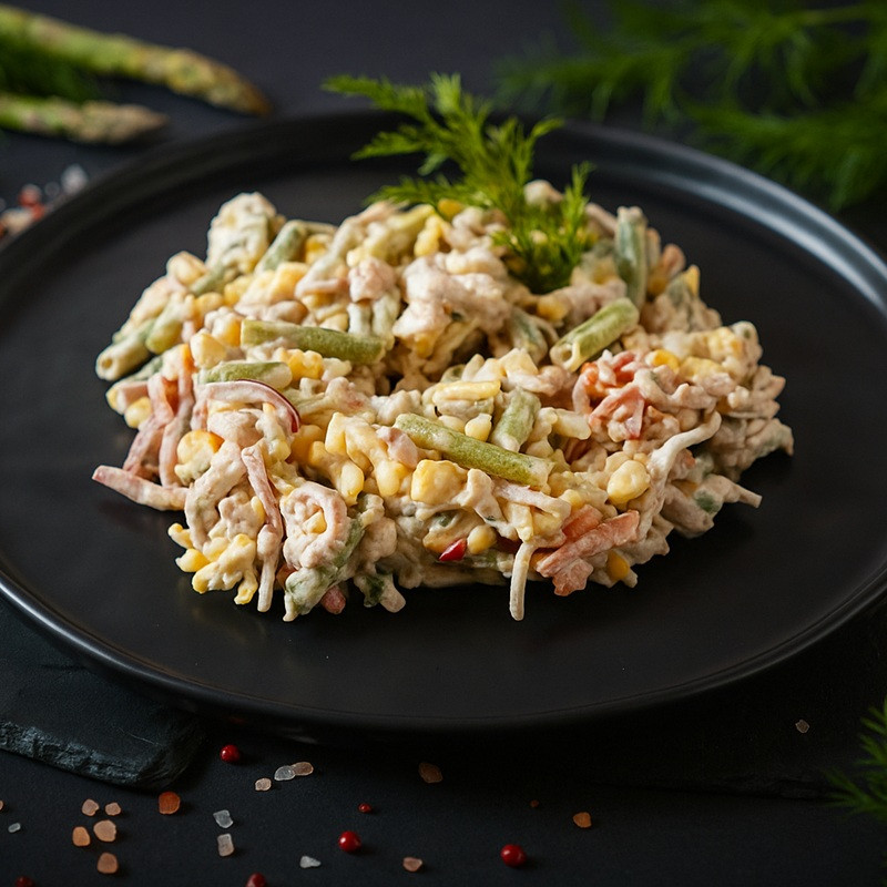 Salāti ar kūpinātu teļa gaļu