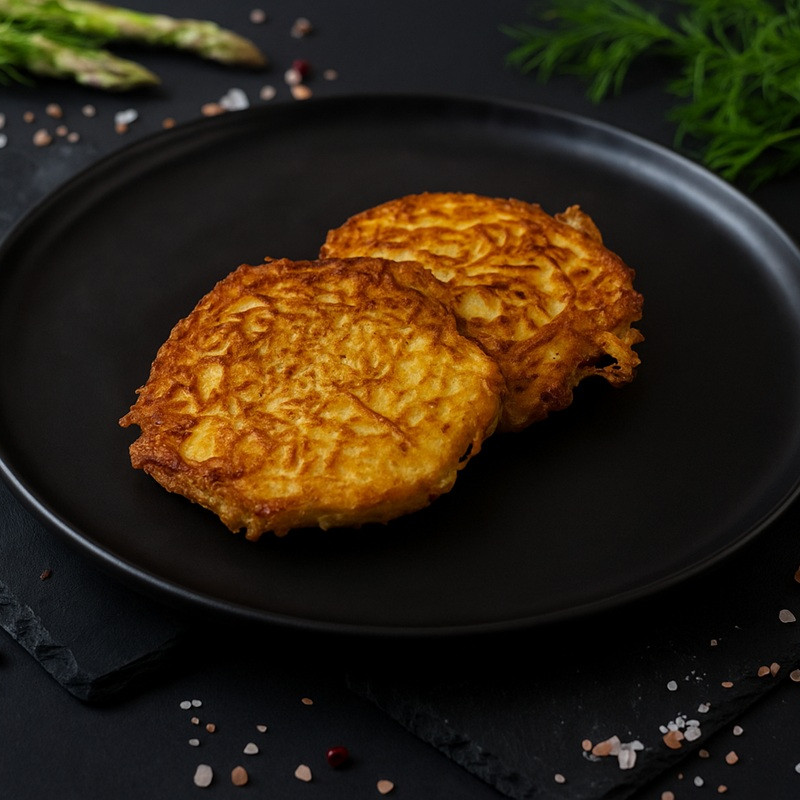 Картофельные оладьи с мясом 110г