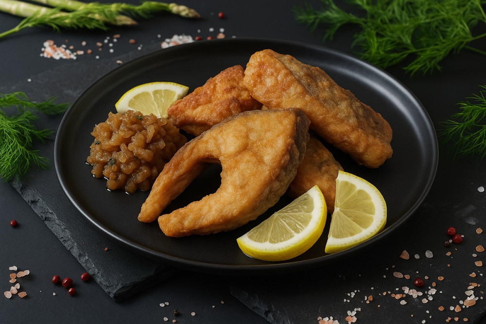 Cepts karpas steiks ar sīpoliem