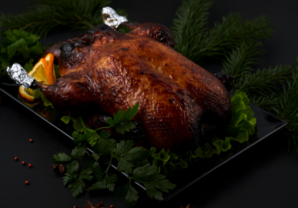 Cepta pildīta pīle ar āboliem, dzērvenēm un apelsīniem (2000kg)