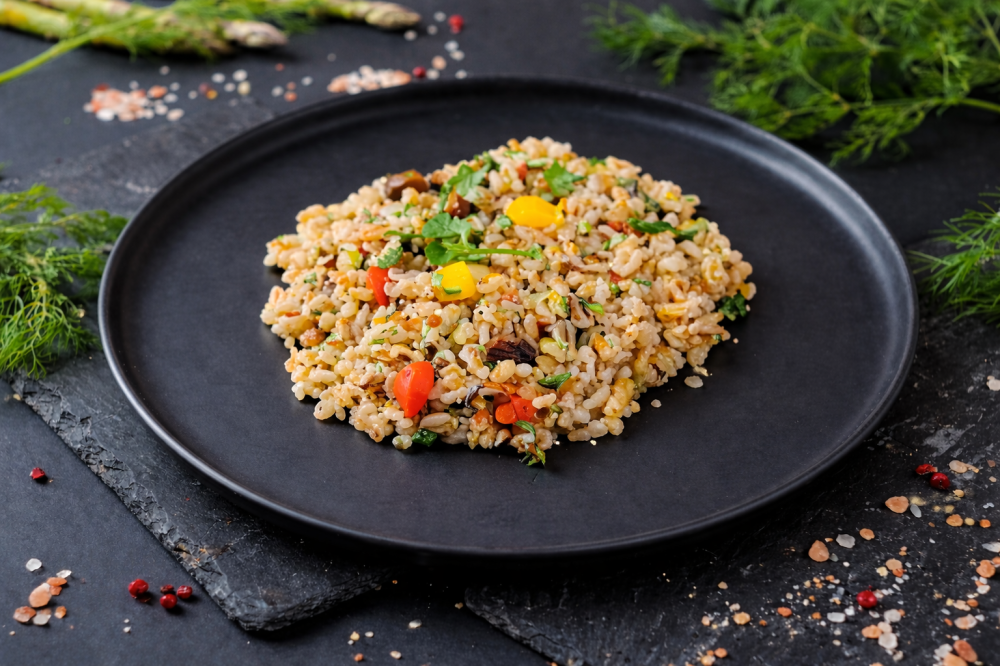 Grūbas ar dārzeņiem un baravikām, 400g