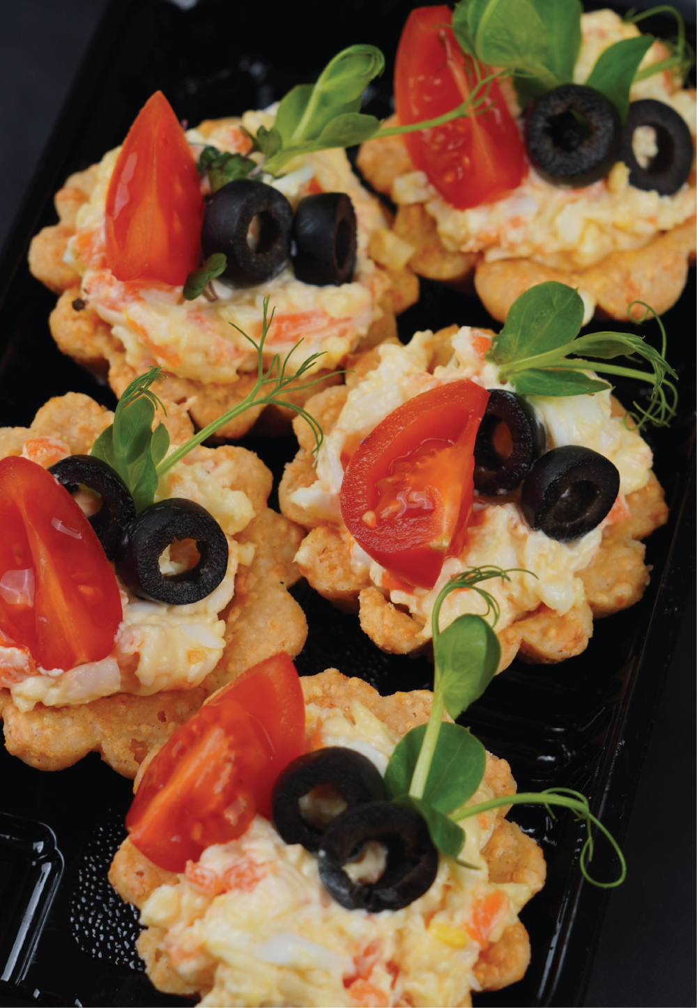 Groziņi ar siera salātiem, 5gab