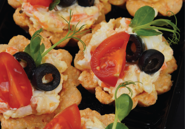 Groziņi ar siera salātiem, 5gab