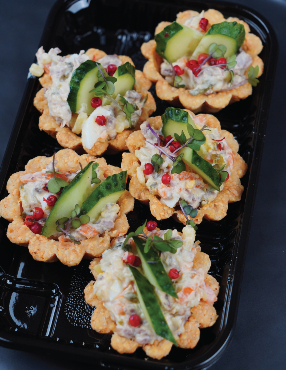 Groziņi ar liellopa gaļas salātiem, 5gab